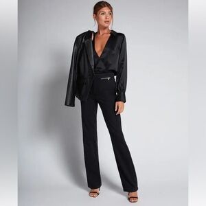 NWT Paige The Nines Collection Blake Sonnet Black Business Pants Cotton Size 32